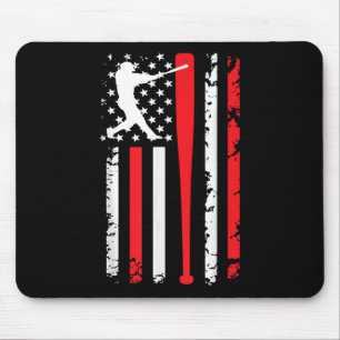 Vintage Baseball American Us Flag Baseball Spirits Mouse Mat