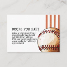 Vintage Baseball Baby Shower Books for Baby