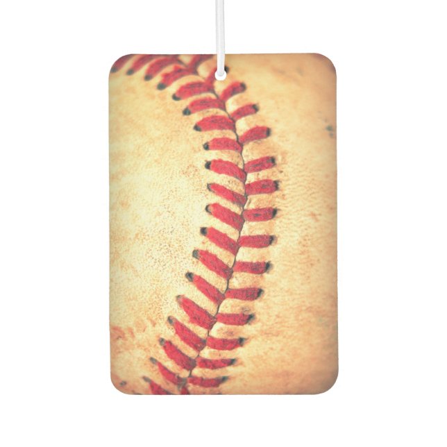 Vintage baseball ball car air freshener (Front)