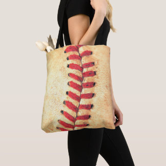 Vintage baseball ball tote bag