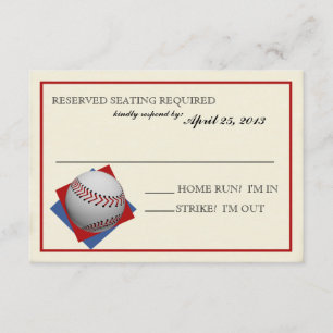 Vintage Baseball Bar Mitzvah Reply RSVP Card