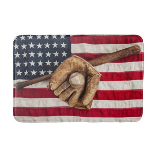 Vintage Baseball Bath Mat
