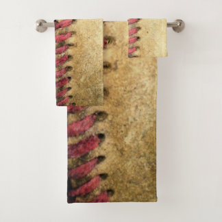 Vintage Baseball Bath Towel Set