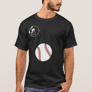 Vintage Baseball Batter T-Shirt with Large Red 