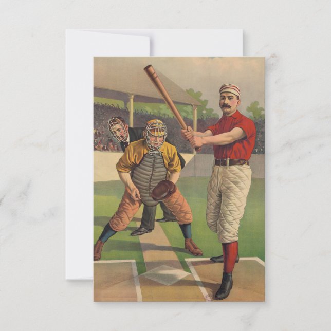 Vintage Baseball, Batter Up Sports Card (Front)