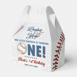 Vintage Baseball Boys 1st Birthday Party Favour Bo Box