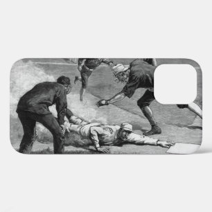Vintage Baseball by Thure De Thulstrup, 1885 iPhone 12 Case
