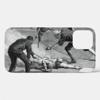 Vintage Baseball by Thure De Thulstrup, 1885 iPhone 12 Case