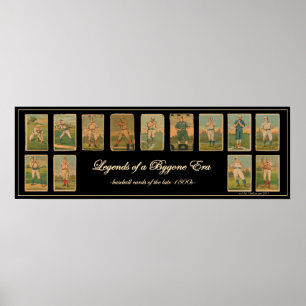 Vintage Baseball Card Antique Poster