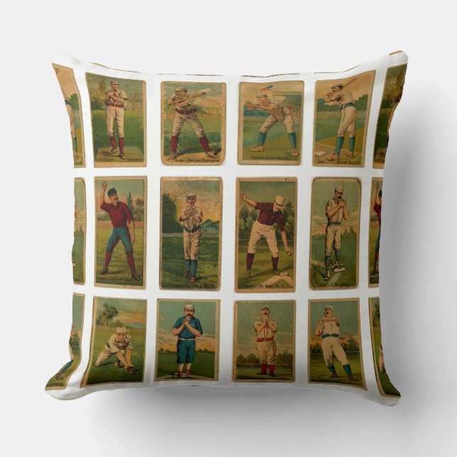 Vintage Baseball Cards Cushion (Front)