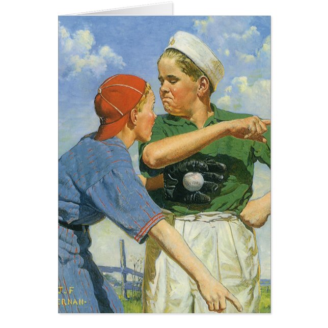 Vintage Baseball, Children, Boys Playing Sports (Front)