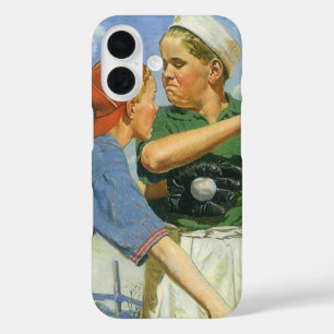 Vintage Baseball, Children, Boys Playing Sports iPhone 16 Case