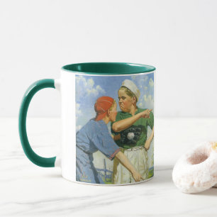 Vintage Baseball, Children, Boys Playing Sports Mug