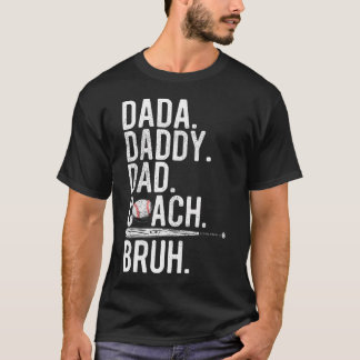 Vintage Baseball Coach Dad Fathers Day Funny T-Shirt