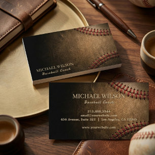 Vintage Baseball Coach Sports Coach Professional Business Card