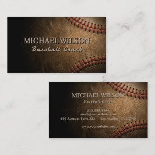 Vintage Baseball Coach Sports Coach Professional Business Card