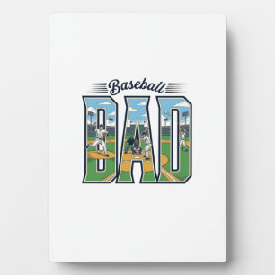 Vintage Baseball Dad Engraved Letter Shirt Design_ Plaque