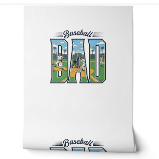 Vintage Baseball Dad Engraved Letter Shirt Design_ Wallpaper