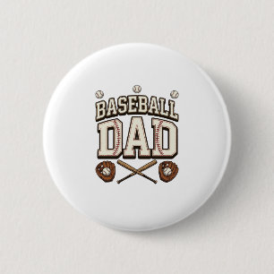 Vintage Baseball Dad Father’s Day 6 Cm Round Badge