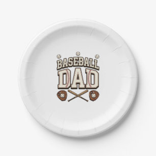 Vintage Baseball Dad Father’s Day Paper Plate