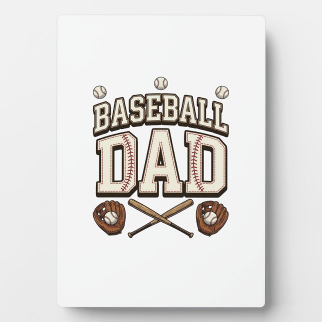 Vintage Baseball Dad Father’s Day Plaque (Front)