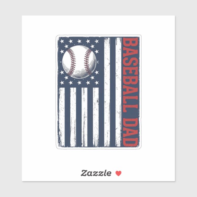 Vintage Baseball Dad Flag Shirt Design_1 (Sheet)