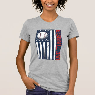 Vintage Baseball Dad Flag Shirt Design_1