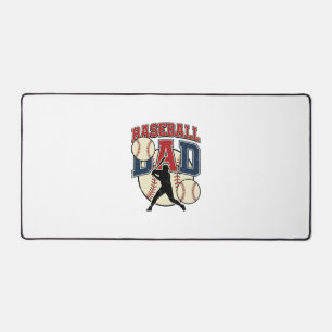 Vintage Baseball Dad Shirt Design_1 Desk Mat
