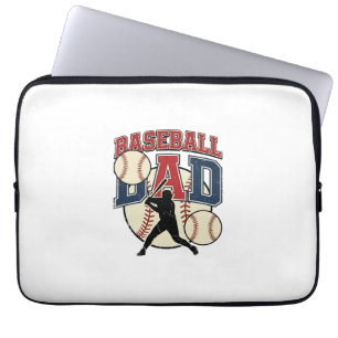 Vintage Baseball Dad Shirt Design_1 Laptop Sleeve