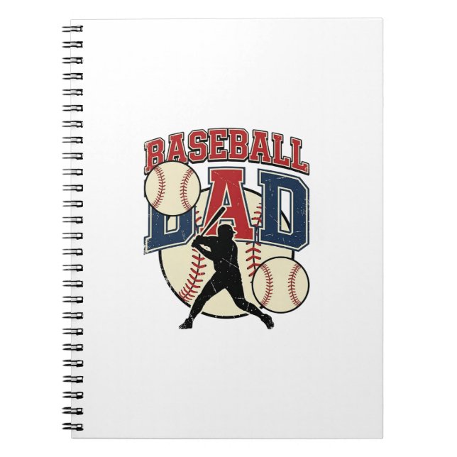 Vintage Baseball Dad Shirt Design_1 Notebook (Front)