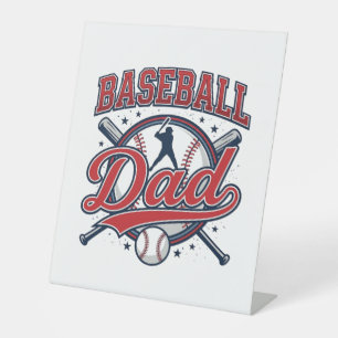 Vintage Baseball Dad Shirt Design_1 Pedestal Sign