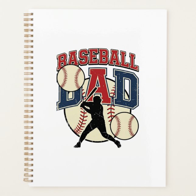 Vintage Baseball Dad Shirt Design_1 Planner (Front)