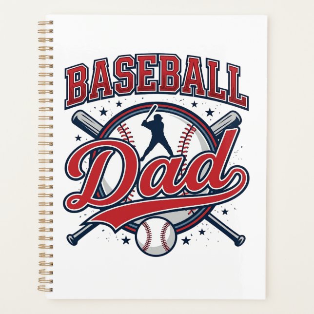 Vintage Baseball Dad Shirt Design_1 Planner (Front)