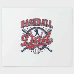 Vintage Baseball Dad Shirt Design_1 Wrapping Paper