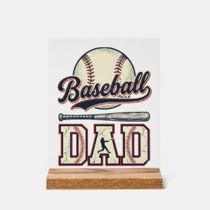 Vintage Baseball Dad Vector Shirt Design_1 Acrylic Sign