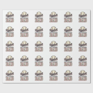 Vintage Baseball Dad Vector Shirt Design_1 Wrapping Paper