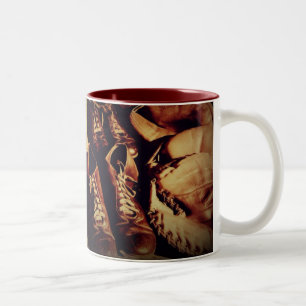 Vintage Baseball Equipment 11 oz Two-Tone M Coffee Mug