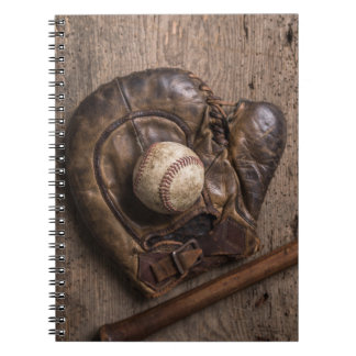 Vintage Baseball Equipment Notebook