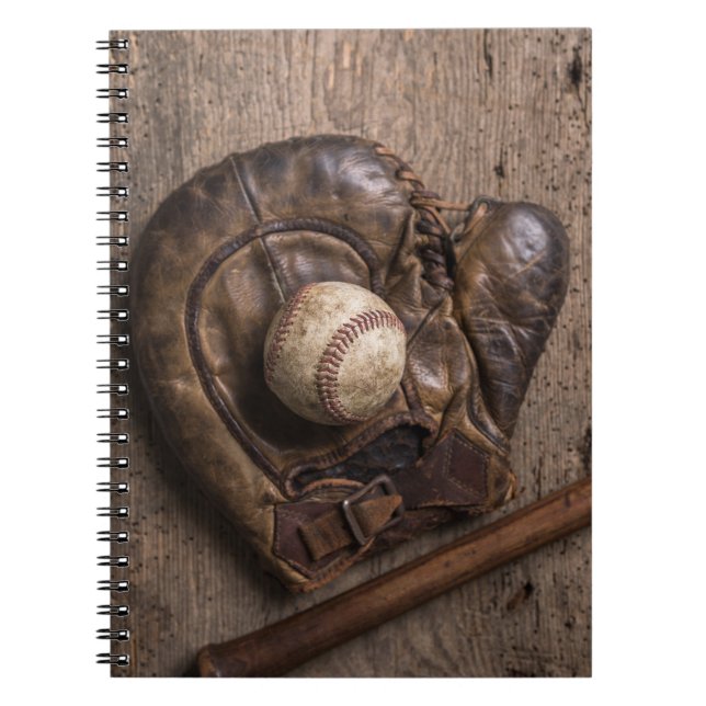 Vintage Baseball Equipment Notebook (Front)