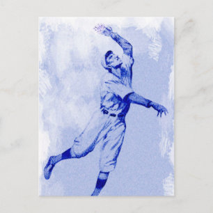 Vintage Baseball Fielfer Note Card