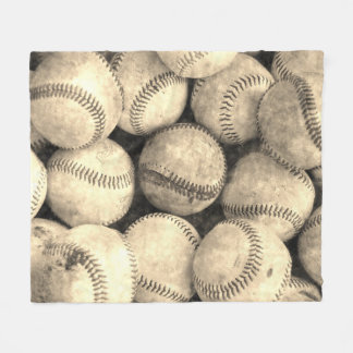 Vintage baseball fleece blanket