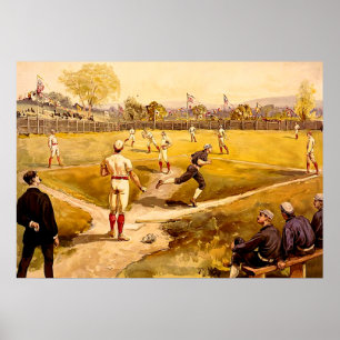 Vintage Baseball Game Poster