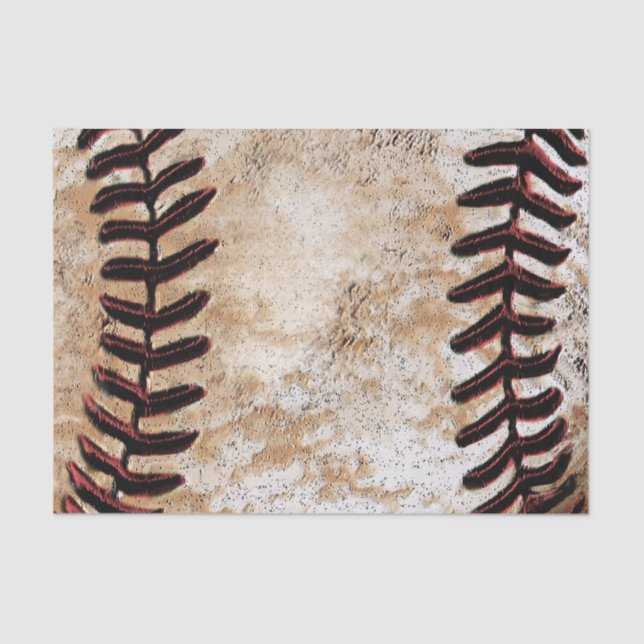 Vintage Baseball Gift Wrapping Tissue Paper (Front)