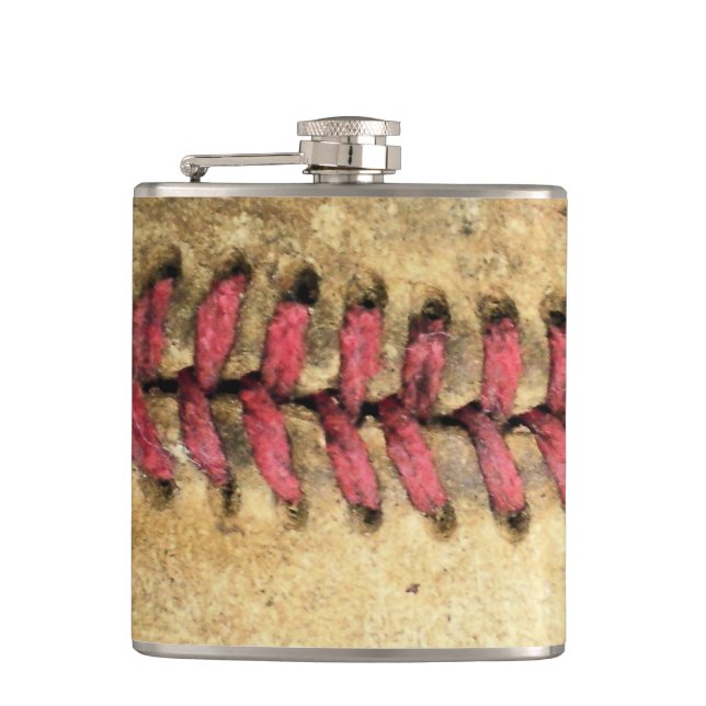 Vintage Baseball Hip Flask (Front)