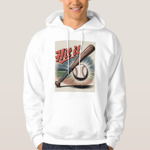 Vintage Baseball "Hit It" Graphic – Retro Sports Hoodie