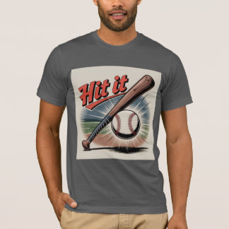Vintage Baseball "Hit It" Retro Sports T-Shirt