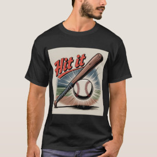 Vintage Baseball "Hit It" Retro Sports T-Shirt