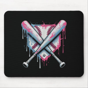 Vintage Baseball Ice Cream Home Plate Drip Game Da Mouse Mat