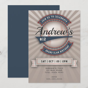 Vintage Baseball Invitation