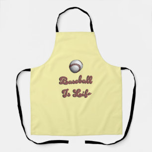 Vintage Baseball Is Life Retro Script Athletic Ill Apron